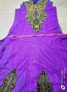 Beautiful Purple Embroidered Anarkali Gown