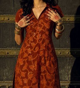Bohemian Brown Embroidered Kurta