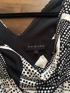 Chic Black &amp; White Print Dress