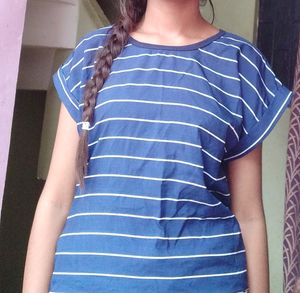 Blue Check Top For Women's Lining to
