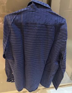 Men's Blue Striped Casual Shirt
