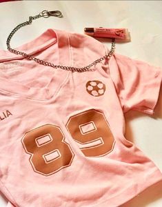 Pink Y2K Italia 89 baby tee