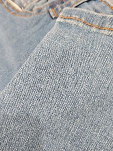 Distressed Blue High Waist Denim Jeans
