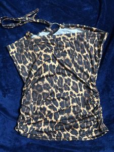 Chic Leopard Print Halter Top