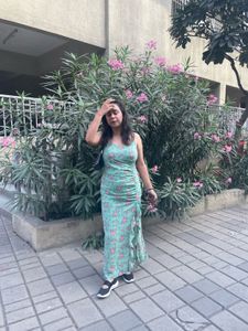 Floral Ruched Slip Dress