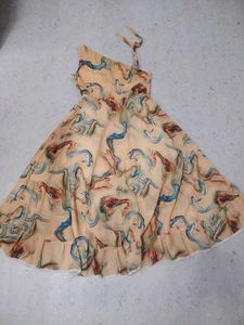 Abstract Print Flowy Dress