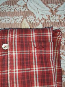 ColorPlus Red Plaid Tailored Fit Shirt