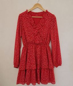 H&amp;M Red Floral Dress