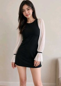 Midnight Muse Puff Sleeve Dress ✨