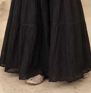 Embellished Sleeveless Black Blouse