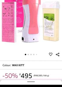 Hair Removal Waxing Kit With Wax And Strips+Heater