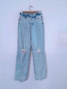 Ice Blue Ripped Jeans (Women's)