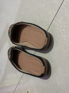 Kiana Black Embroidered Bellies Size UK4