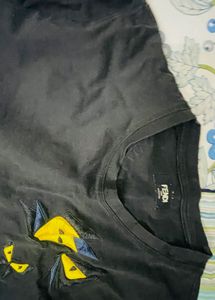 100% ORIGINAL FENDI Black Graphic T-Shirt