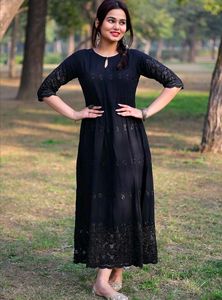 Elegant Black Ethnic Gown new