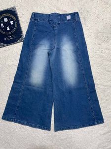 Wide Leg Denim jort