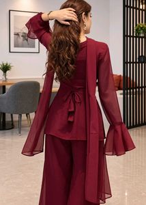 Elegant Maroon Kurta Set with Palazzo