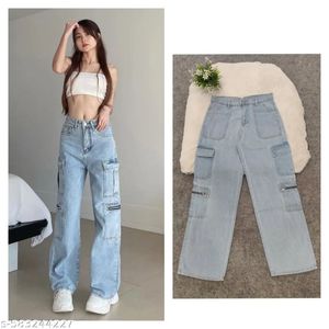 Light Wash Cargo Jeans