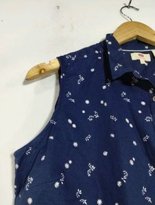 Levi's Navy Blue Floral Printed Sleeveless Top