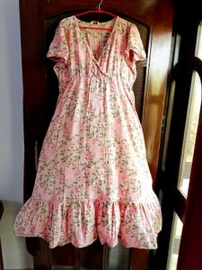 Pure Cotton Floral Midi Dress