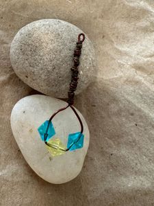 Handmade Beaded Pendant Copper
