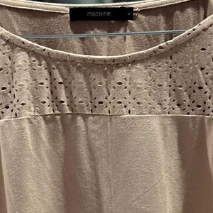 Elegant Beige Long Sleeve Top