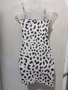 Dalmatian Print Mini Dress