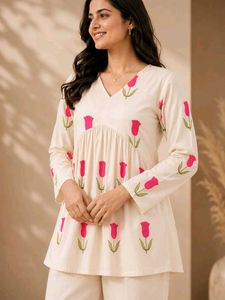 Trending Tulip Print Alia cut short kurti