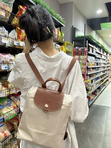 White Longchamp Backpack
