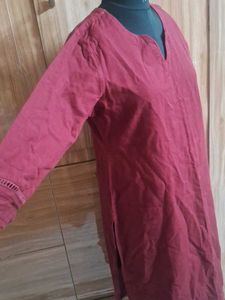 Farida Gupta Maroon Cotton Kurta 40-41