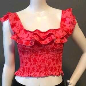 Shein : pink Crop Top