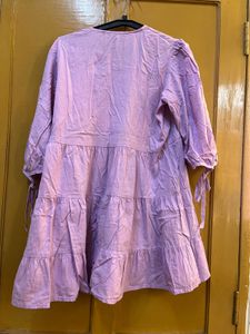 Tiered Lavender Mini Dress