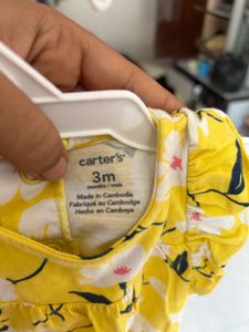 Carter's Yellow Floral Baby Girl Top