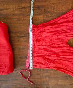 Stunning Red &amp; Gold Embroidered Kurta Set