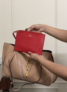 Valentino Elegant Beige Leather Handbag