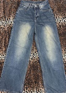 Retro Wide Leg Denim Jeans