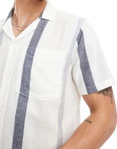 HOLLISTER Men's Striped half Sleeve Shirt
