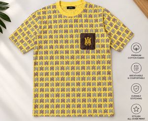 Yellow Printed Casual T-Shirt