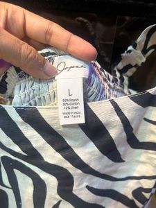 Stylish Black &amp; White Print Mini Dress