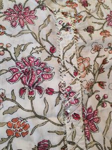 Floral Print Cotton Kurta