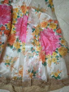 Floral Print Lehenga Choli Set