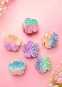 Cute Flower Hair Claw Clips (Set of 6 ) 💙💫🎀