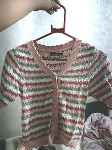 Chic Striped Knit Cardigan