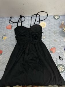 Black Ruched classy dress
