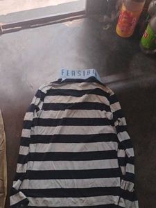 Classic Striped Long Sleeve Polo Shirt