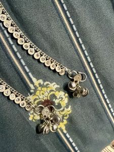 Elegant Silver Anklets with Bells(PAYAL)