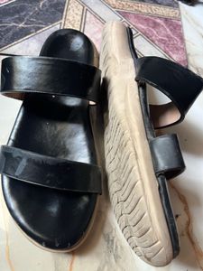 Chic Black Double Strap Sandals