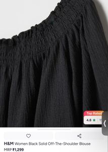 H&amp;M Black Off-the-Shoulder Blouse