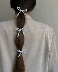Elegant Pearl Bow Hair Clips🎀