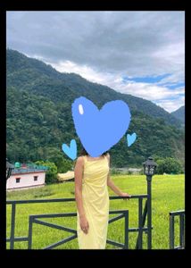 combo of 2 dresses blue and yellow